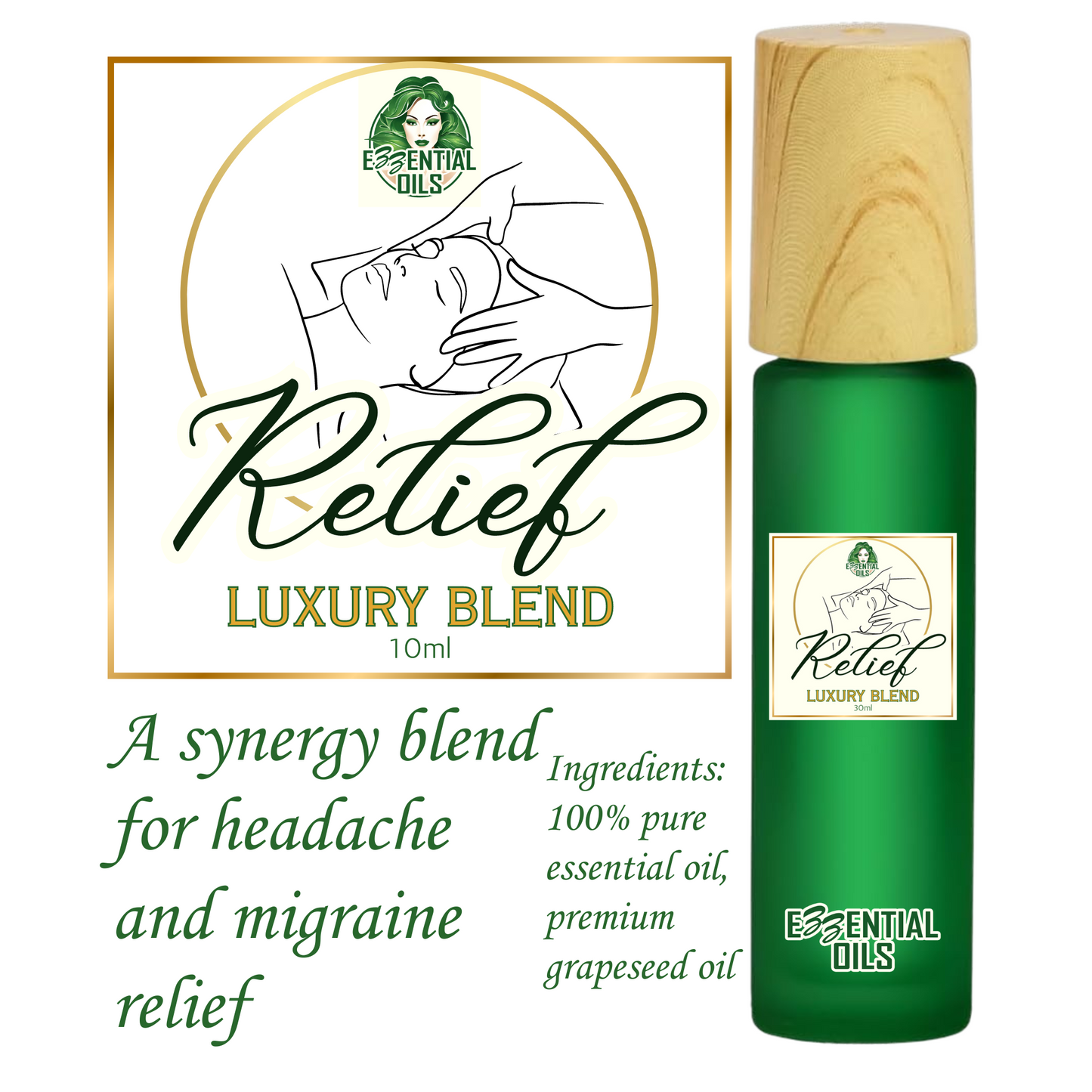 RELIEF Luxury Roll-On migraine and headache blend