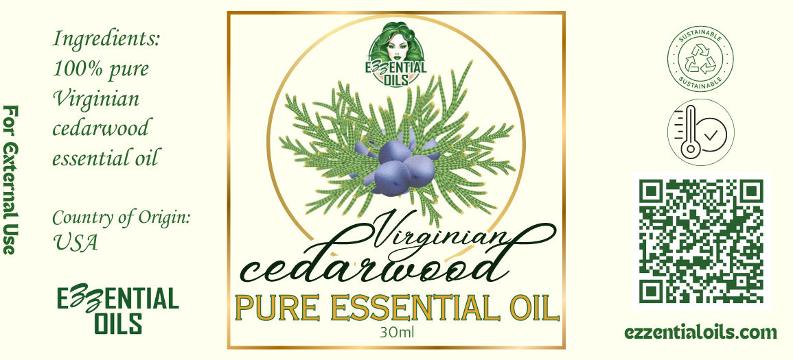 Pure Virginian Cedarwood Essential Oil 30ml